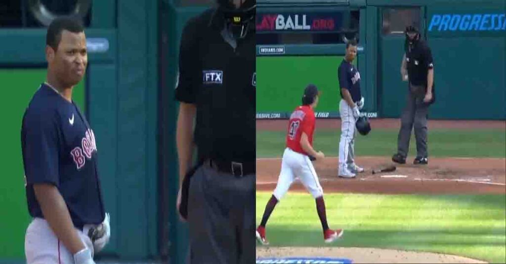 El ponche que le salio caro al lanzador Cal Paul Quantrill, luego de perrearle a Rafael Devers