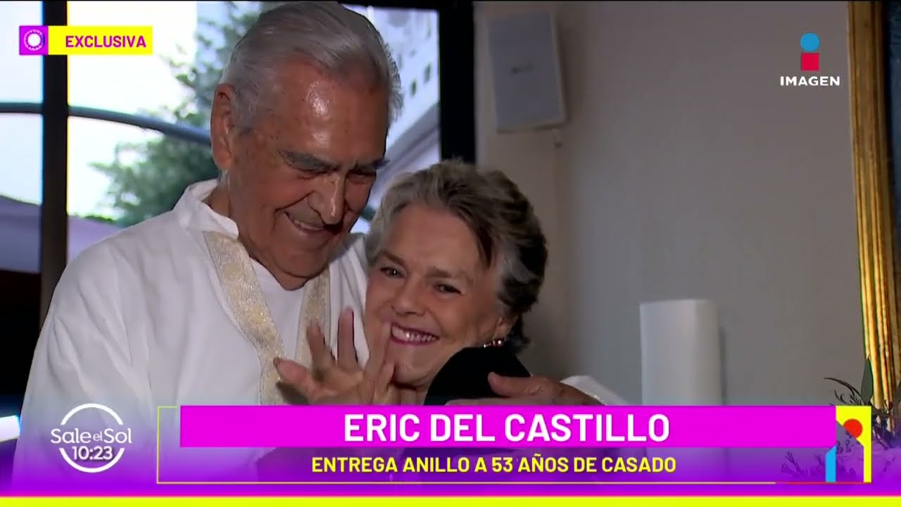 Eric del Castillo da anillo de compromiso a su esposa