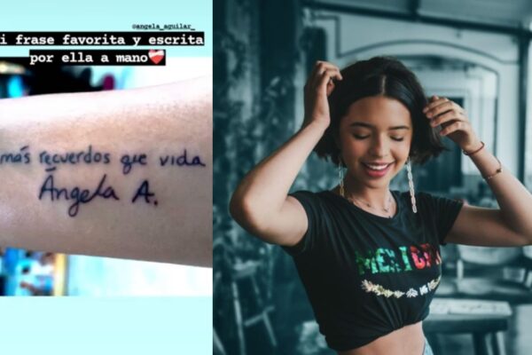 Ángela Aguilar se realiza un tatuaje en honor a su abuelo