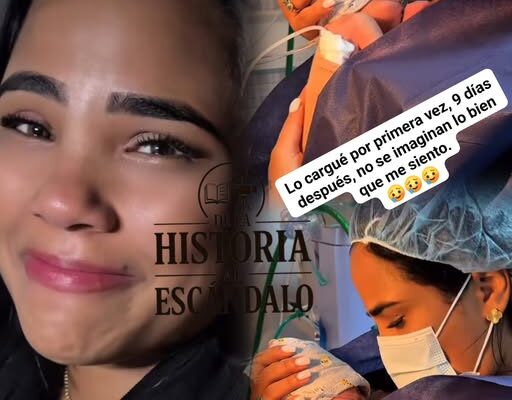 Martha Heredia logra sostener en sus brazos a su bebe luego de 9 día sin verlo