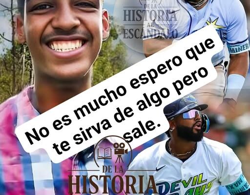 Junior Caminero pelotero de Grandes ligas le hace una donación al joven Samil